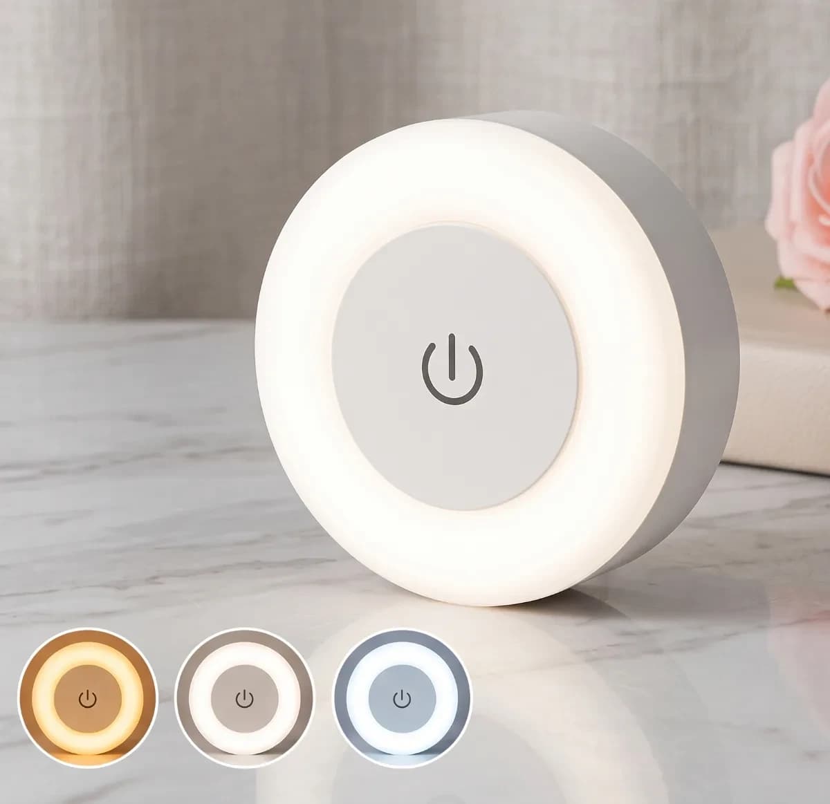 Rechargeable Tap Light  with Three Color